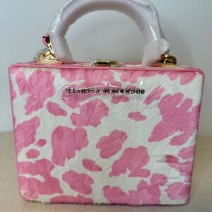 Brandon Blackwood Kendrick Trunk Pink Cow Print Pony Hair